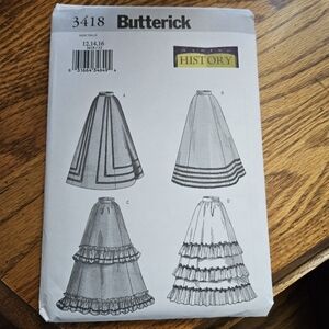 Butterick Making History Victorian Edwardian Skirt Pattern Sizes 12, 14, 16